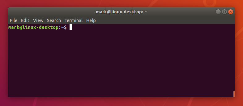 Terminal prompt example